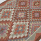 Runner Rug 3x11, Turkish Handmade Runner Rug, Vintage Oushak Runner Rug, Long Narrow Runner Rug, Kilim Runner Rug, Kitchen Runner, 11424