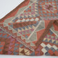 Runner Rug 3x11, Turkish Handmade Runner Rug, Vintage Oushak Runner Rug, Long Narrow Runner Rug, Kilim Runner Rug, Kitchen Runner, 11424