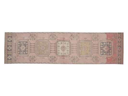 Runner Rug 3x11, Handmade Runner Rug, Turkish Runner, Oushak Runner, Vintage Runner, Anatolia Rug, Bohemian Rug, Carpet Runner, 12511