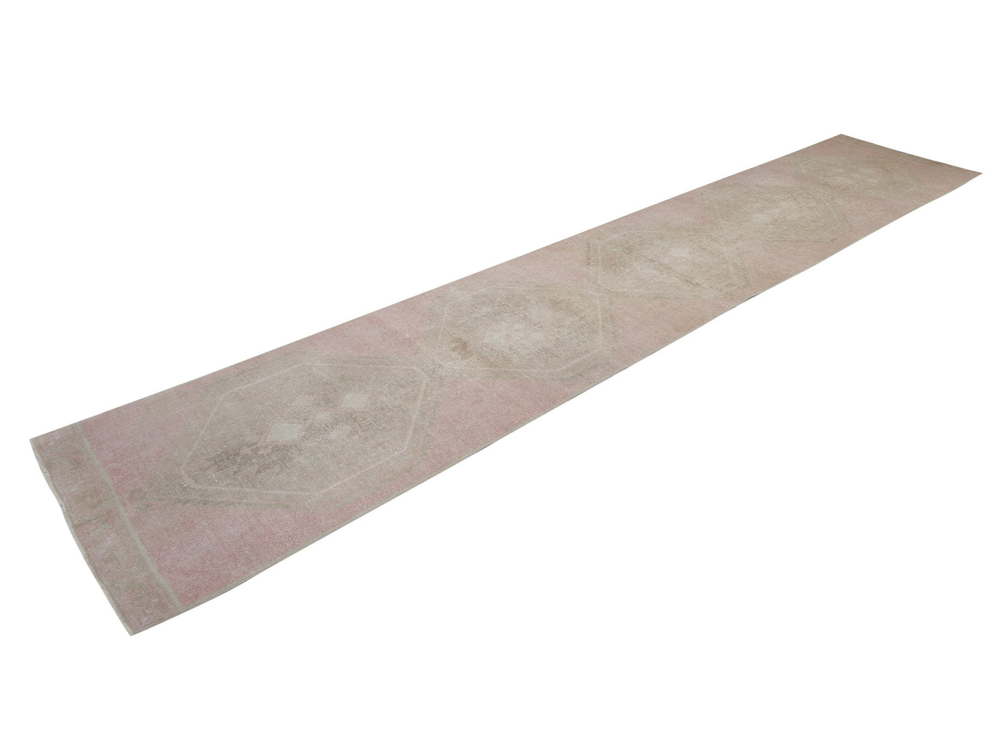 Runner Rug 3x14, Oushak Handmade Runner Rug, Turkish Vintage Runner Rug, Long Narrow Runner Rug, Carpet Runner, Entryway Rug, 12394