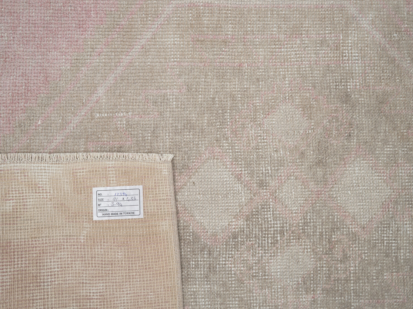 Runner Rug 3x14, Oushak Handmade Runner Rug, Turkish Vintage Runner Rug, Long Narrow Runner Rug, Carpet Runner, Entryway Rug, 12394