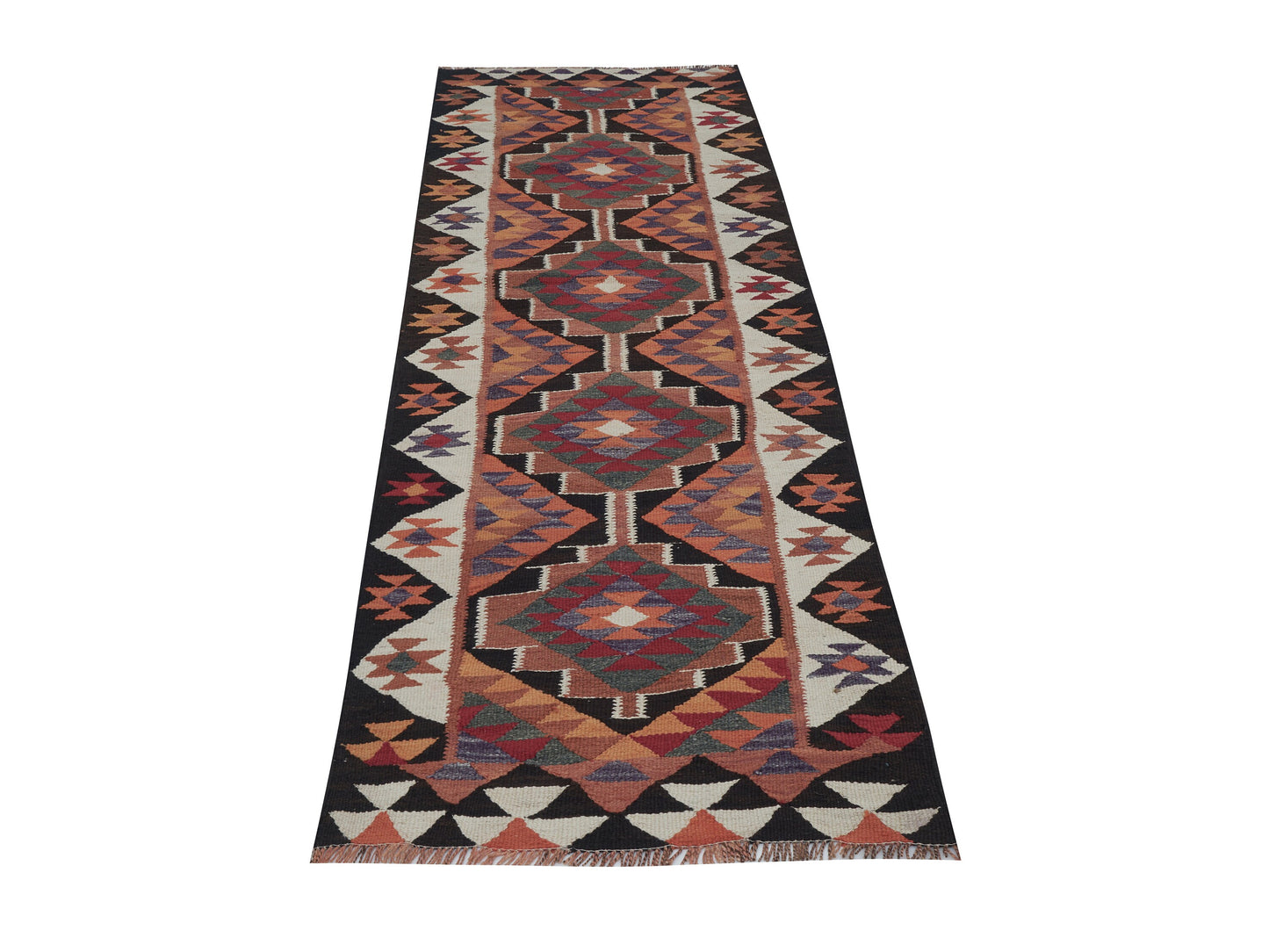 Rug Runner 3x10, Vintage Handmade Runner Rug, Kilim Runner Rug, Oushak Runner, Kilim Runner Rug, Long Narrow Runner Rug, 11422