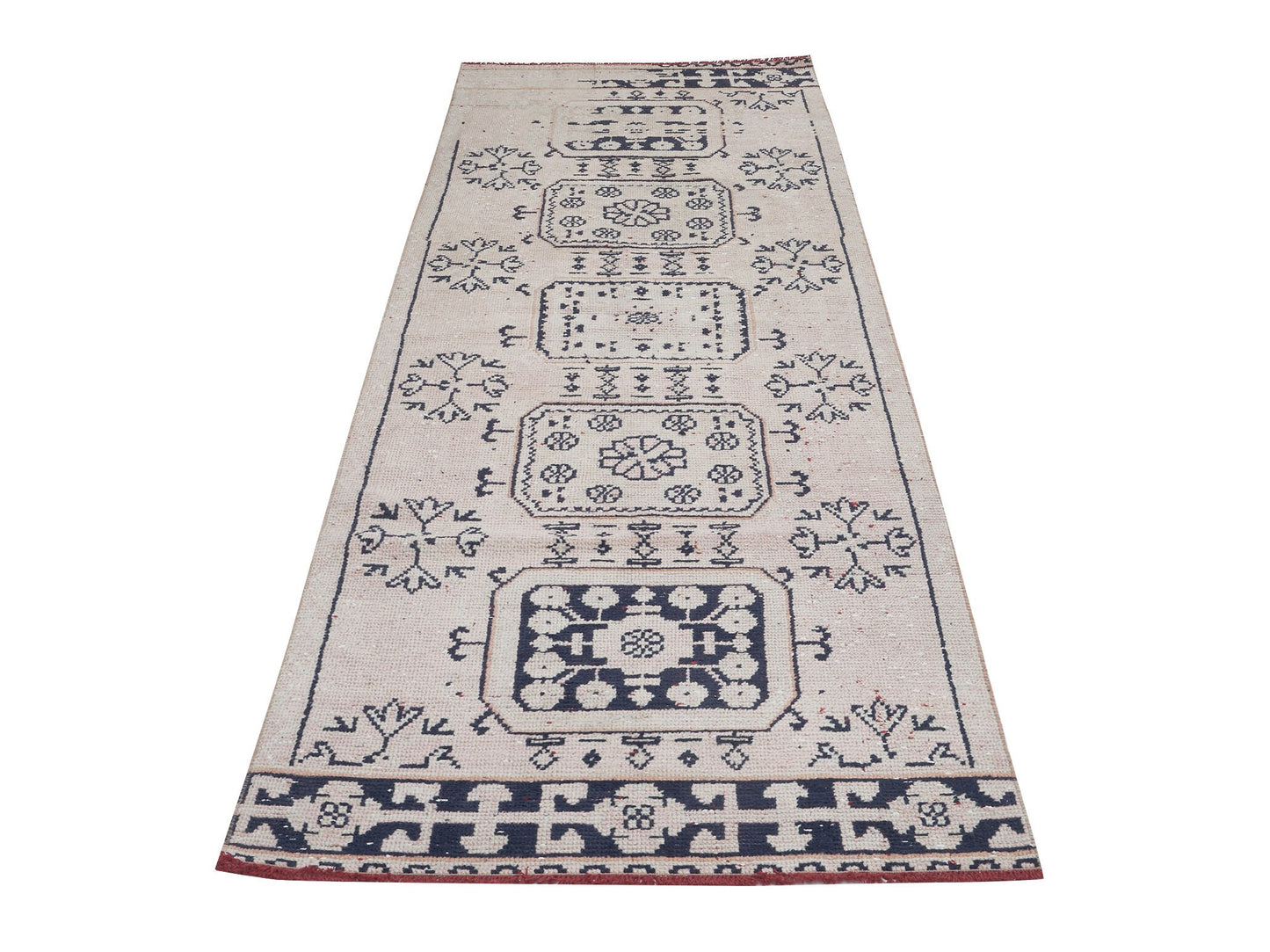 Handmade Eclectic Runner Rug, Vintage Oushak Runner Rug, Turkish Antique Runner Rug, Kitchen Runner, Bohemian Rug, Runner Rug 3x11, 12358