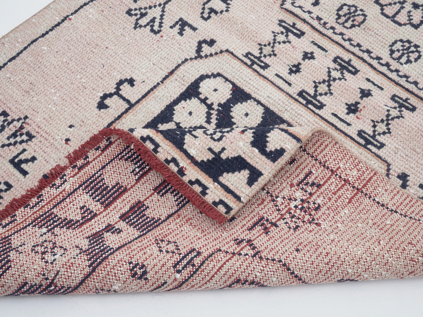 Handmade Eclectic Runner Rug, Vintage Oushak Runner Rug, Turkish Antique Runner Rug, Kitchen Runner, Bohemian Rug, Runner Rug 3x11, 12358