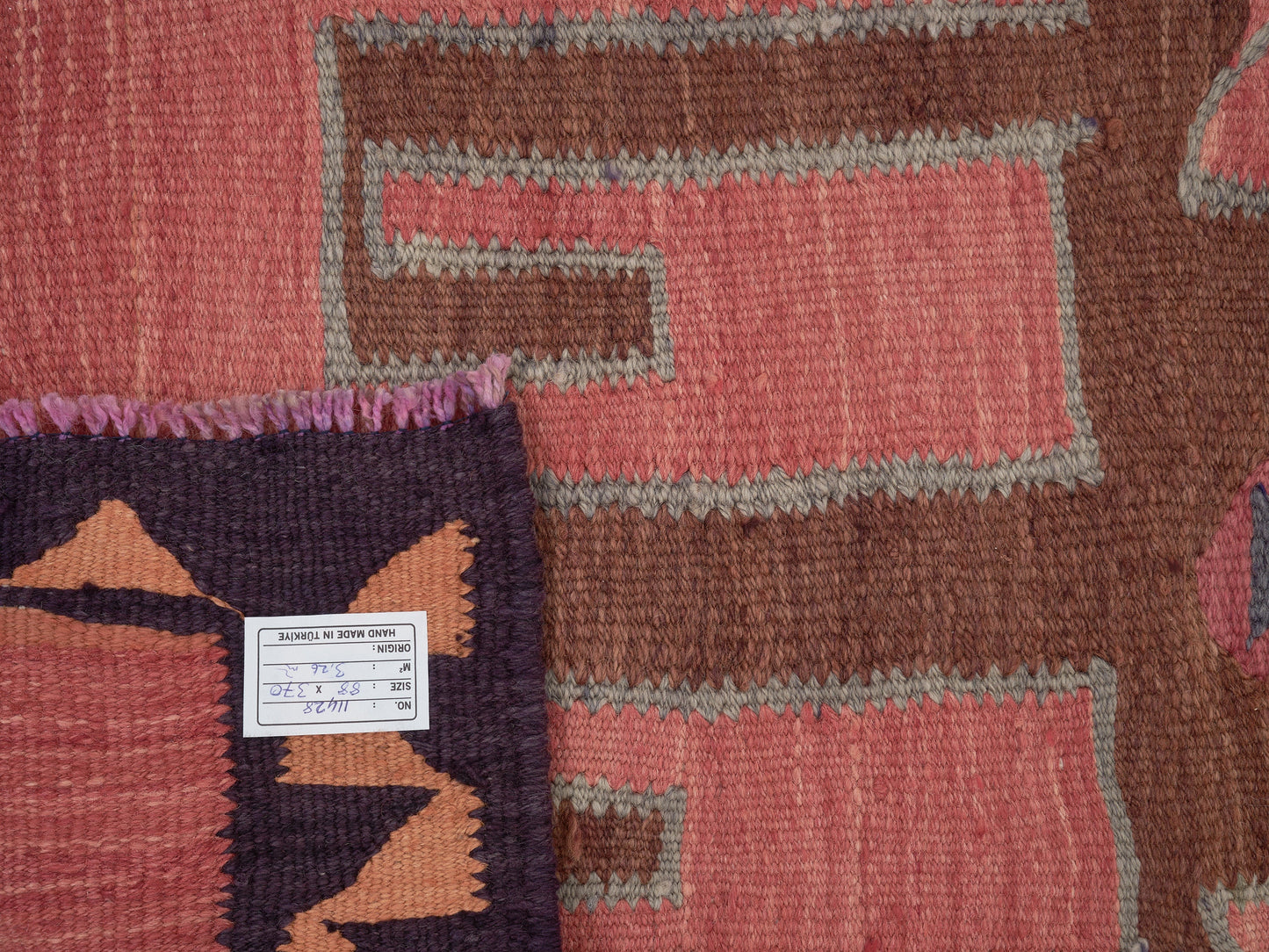 Kilim Runner Rug, Oushak Vintage Runner Rug, Turkish Eclectic Runner Rug, Long Runner, Bohemian Rug, Hallway Runner, Runner Rug 3x12, 11428