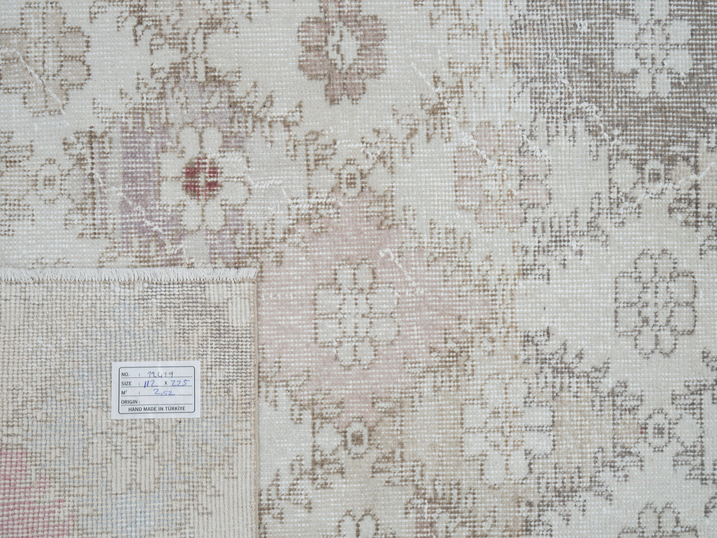 Rug 4x7, Vintage Rug, Oushak Rug, Handmade Rug, Turkish Rug, Area Rug, Neutral Rug, Contemporary Decor, Turkey Rug, Carpet Rug, 12429
