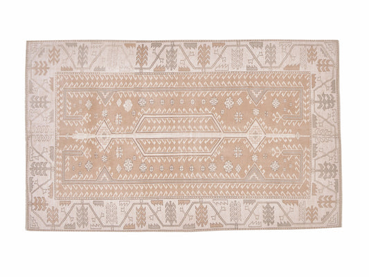 Turkish Vintage Oushak Rug, Handmade Area Unique Rug, Neutral Muted Rug, Living Room Rug, Turkish Carpet, Carpet Rug, Rug 4x6, 12304