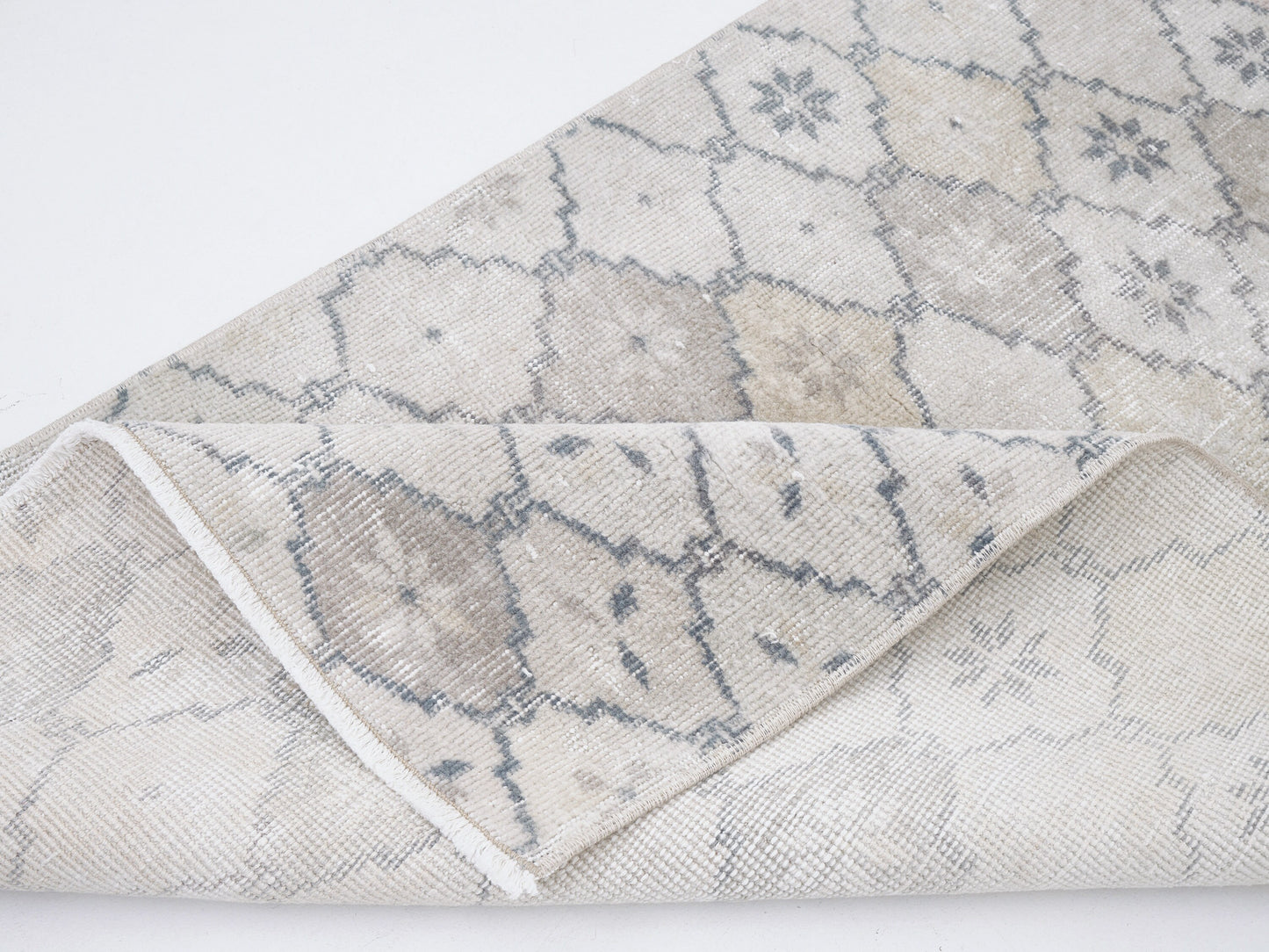 Vintage Oushak Rug, Handmade Area Rug, Turkish Unique Rug, Scandinavian Rug, Rug 3x6, Living Room Rug, Gray Rug, Vintage Carpet, 12303
