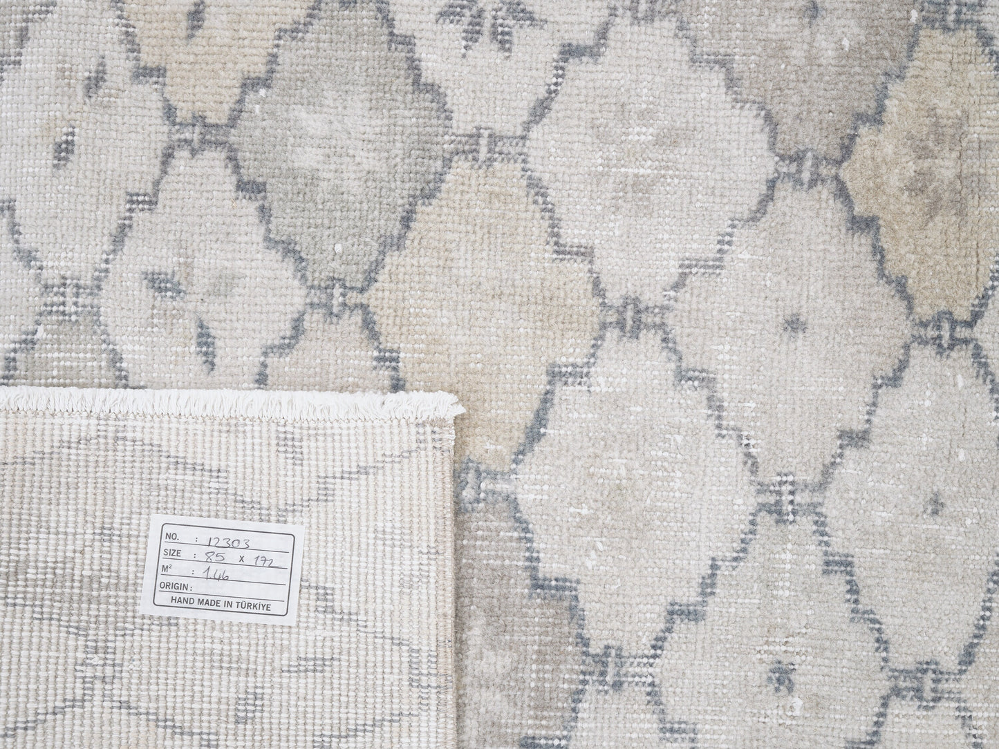 Vintage Oushak Rug, Handmade Area Rug, Turkish Unique Rug, Scandinavian Rug, Rug 3x6, Living Room Rug, Gray Rug, Vintage Carpet, 12303