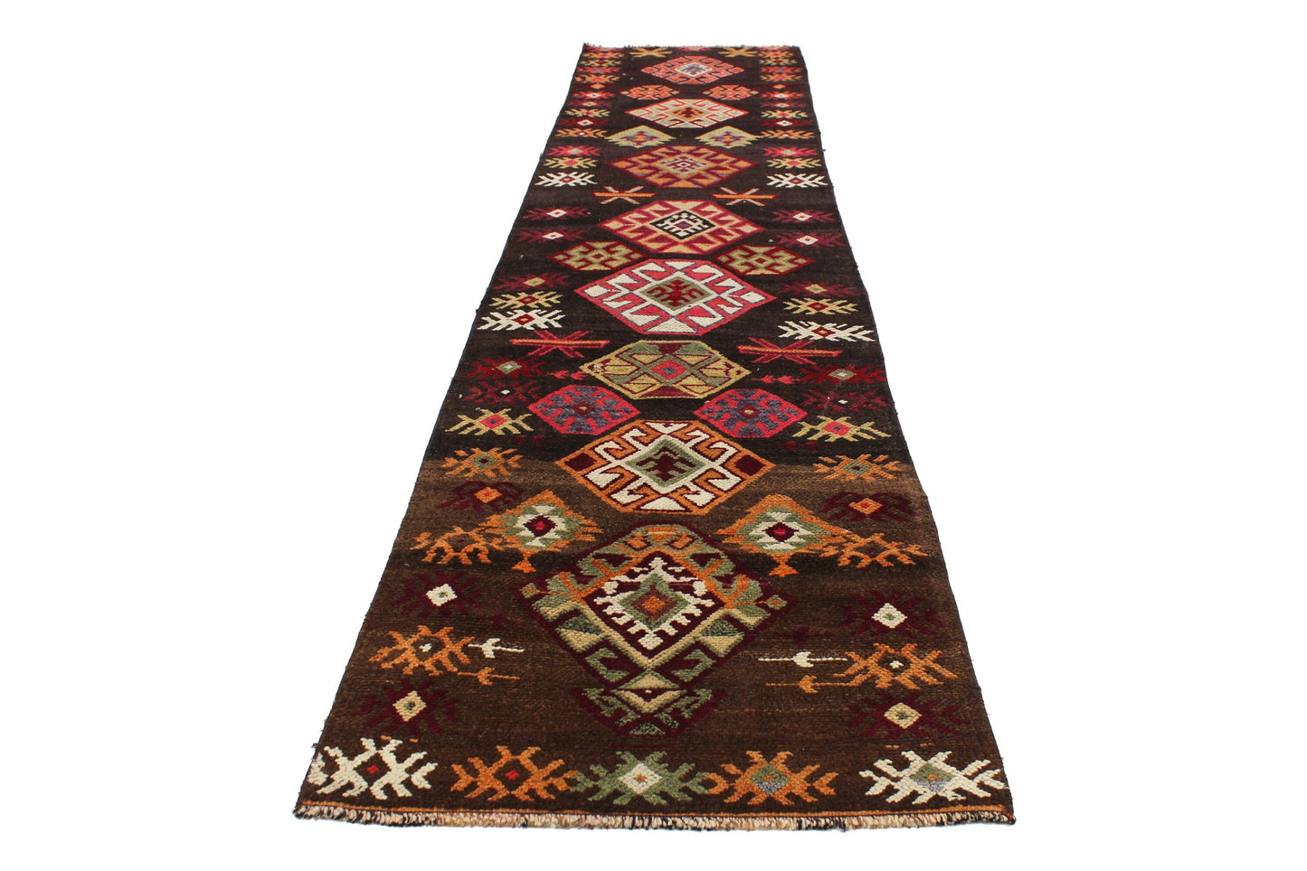 Floral Long Carpet Rug Runner, 3x14 Runner rug, Turkish runner, Oushak Runner, Vintage Runner, Entryway rug, Hallway rug, 6445