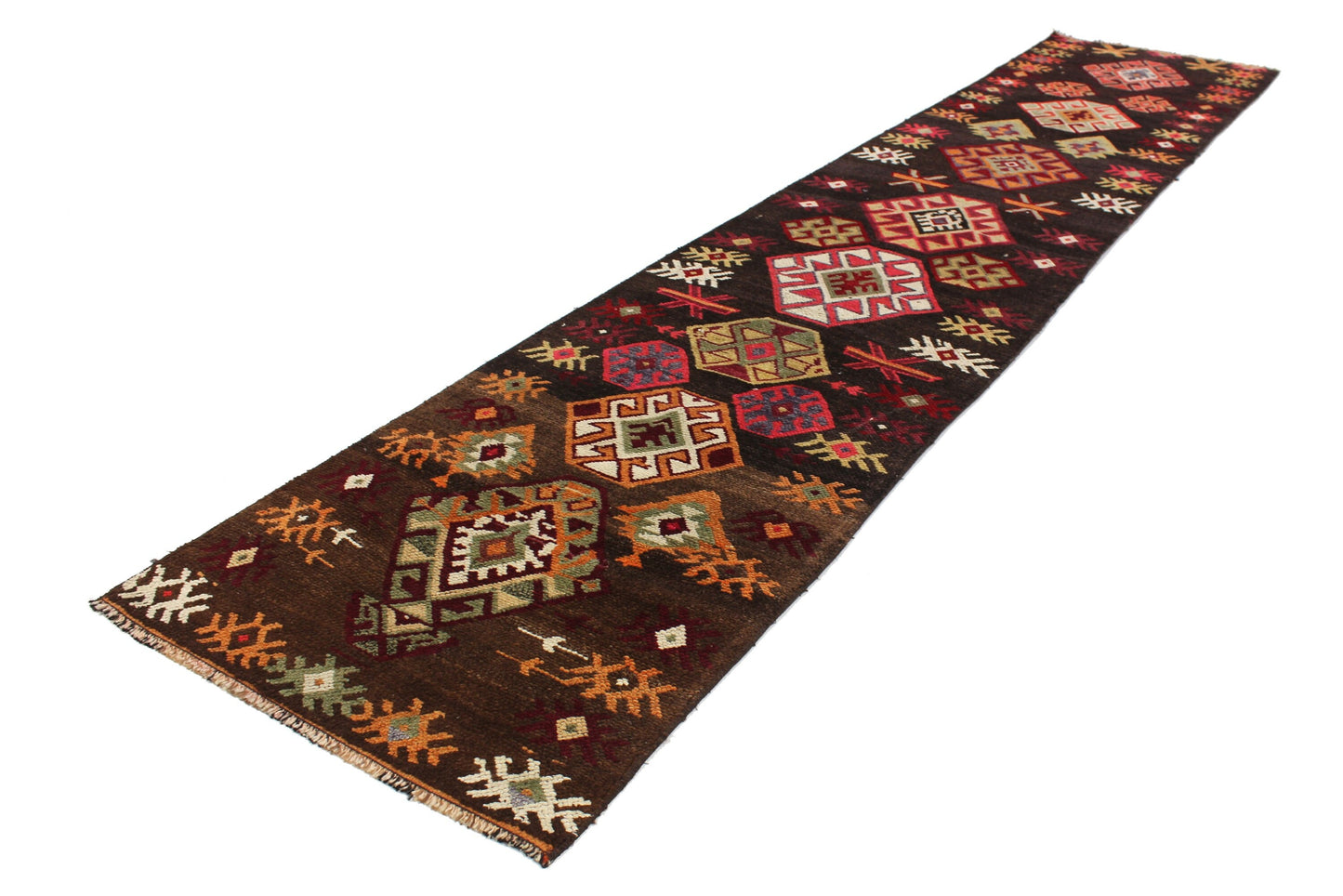 Floral Long Carpet Rug Runner, 3x14 Runner rug, Turkish runner, Oushak Runner, Vintage Runner, Entryway rug, Hallway rug, 6445