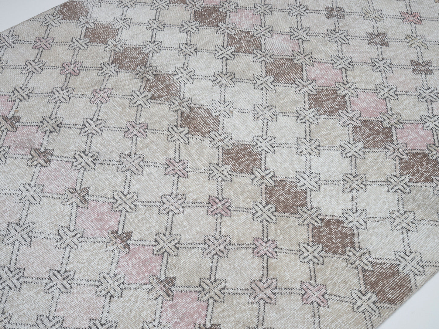 Vintage Rug, Handmade Rug, Turkish Rug, Oushak Rug, Area Rug, Neutral Rug, Office Rug, Contemporary Decor, Turkish Carpet, Rug 5x10, 12406