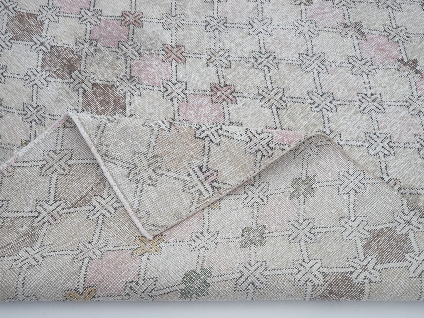 Vintage Rug, Handmade Rug, Turkish Rug, Oushak Rug, Area Rug, Neutral Rug, Office Rug, Contemporary Decor, Turkish Carpet, Rug 5x10, 12406