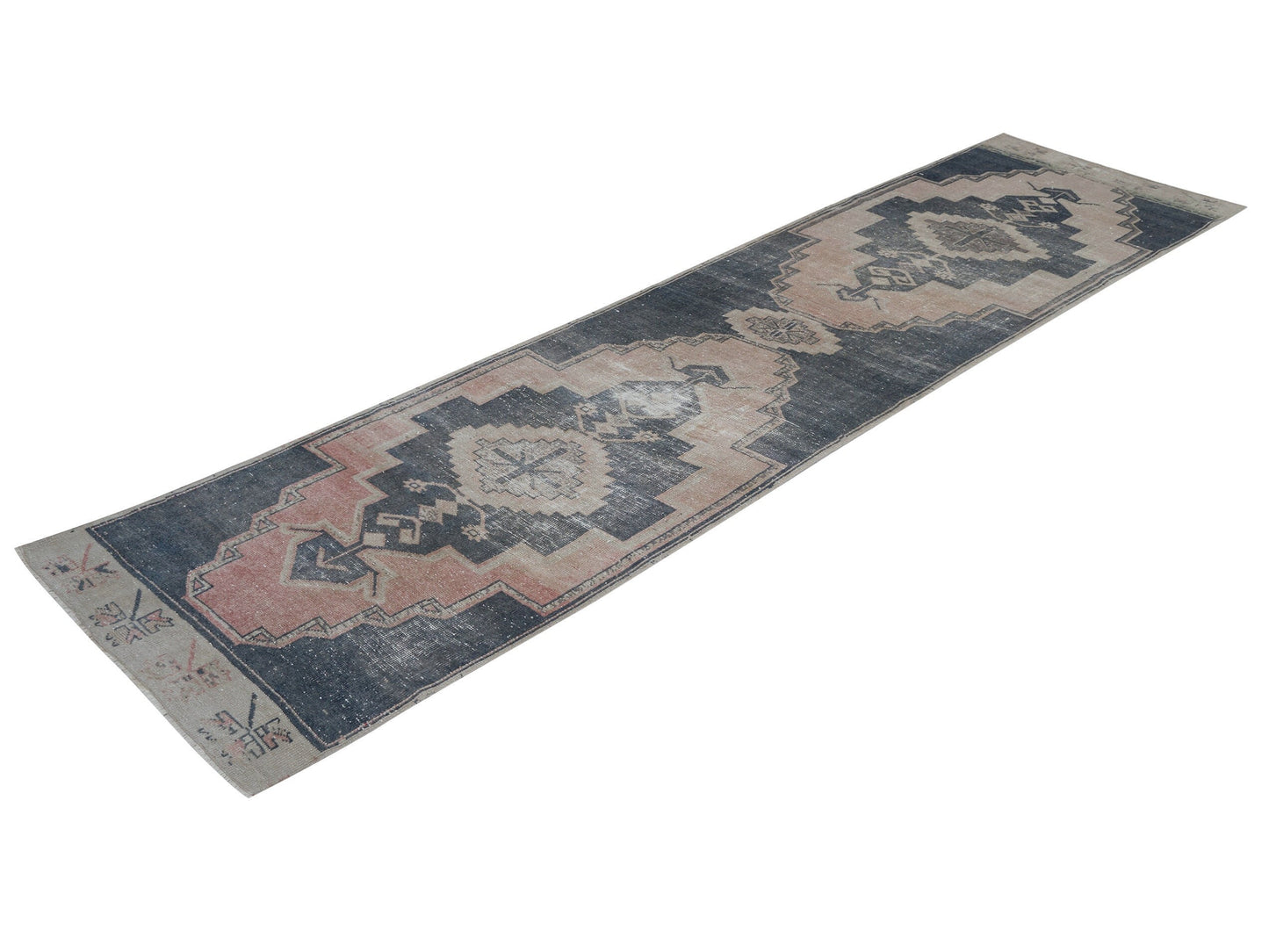 Vintage Runner, Turkish Runner, Oushak Runner, Handmade Runner Rug, Carpet Runner, Floor Runner Rug, Rug Runner, Runner Rug 3x12, 12407