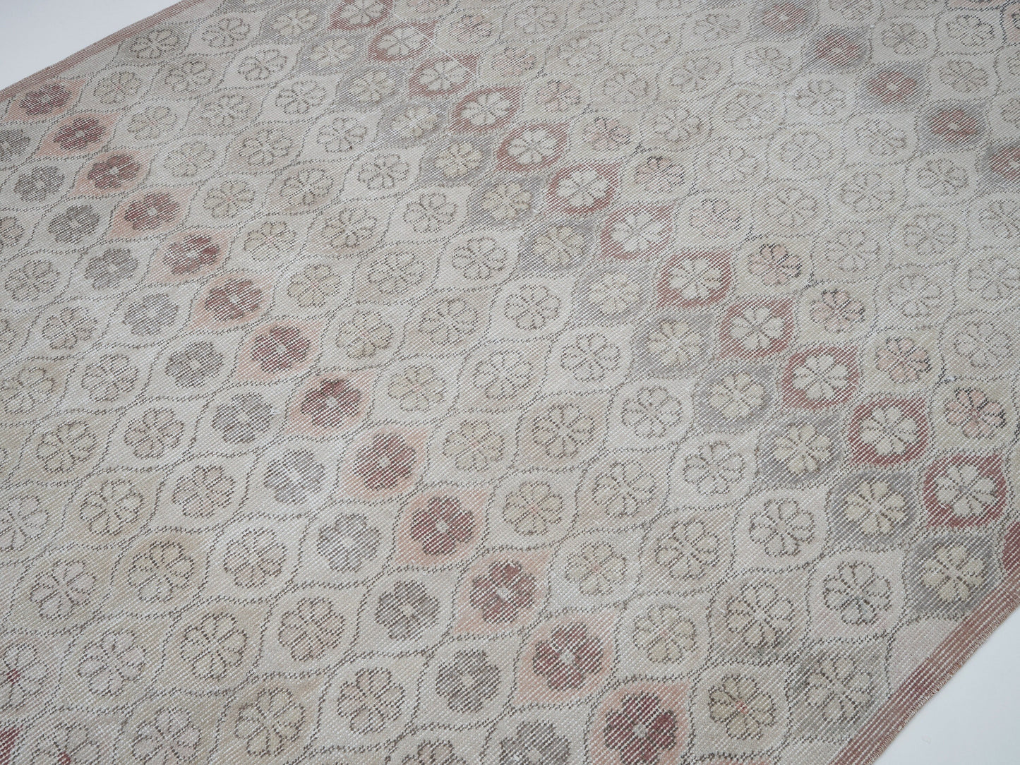 Vintage Handmade Area Rug, Turkish Oushak Unique Rug, Neutral Muted Rug, Living Room Rug, Carpet Rug, Rug 5x10, Turkey Rug, 12409