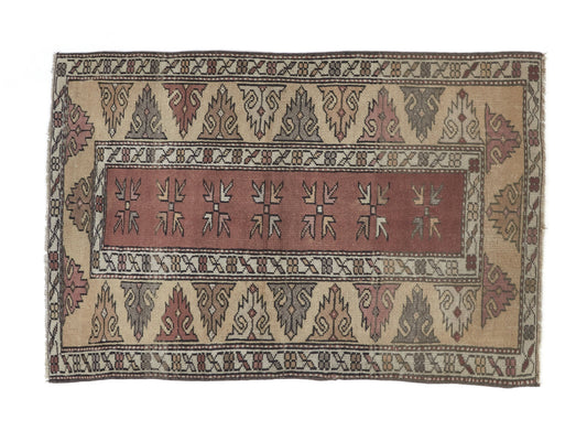 Bedroom Vintage rug, Anatolian Oushak rug, Handmade Rug, 3x4 Turkish rug, Antique Neutral rug, Traditional rug, Small Oushak rug, 8640