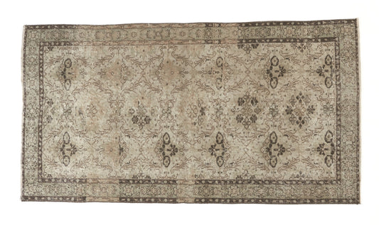 Handmade Oushak Rug, Turkish Vintage Oushak Rug, Area rug 4x7, Carpet rug, Beige rug, Muted rug, Faded rug, Wool rug, Unique rug, 8810