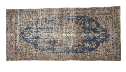 Distressed Turkish Oushak rug, Anatolian Navy Blue Vintage Rug ,4x7 Rug, Antique rug, Scandinavian Decor, Unique rug, Area Rug , 8809