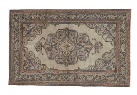 3x5 Beige Small Vintage Rug, Area Anatolian Rug , Turkey Rug, Handmade Oushak Rug , Neutral Rug , Small Carpet Rug , 8635