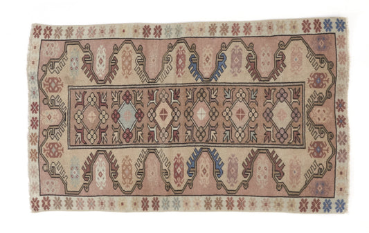 Anatolia Small Vintage rug, Antique Oushak rug, Rug 3x4, Traditional rug, Anatolian rug , Turkish rug, Wool Turkish rug , Carpet rug , 8650