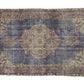 Navy Blue Turkish Rug, 4x6 Rug, Vintage Oushak rug , Anatolian Rug ,Turkish rug 4x6, Handmade rug , Bedroom rug, Floral Rug, 8708