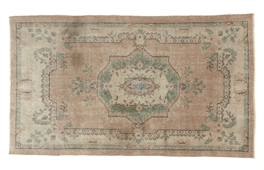 Retro Oushak Rug, Boho Vintage Rug, Turkish Rug, Handmade rug, Carpet rug, 4x7 Rug, Bedroom rug, Kid room rug, Eclectic decor, 8707