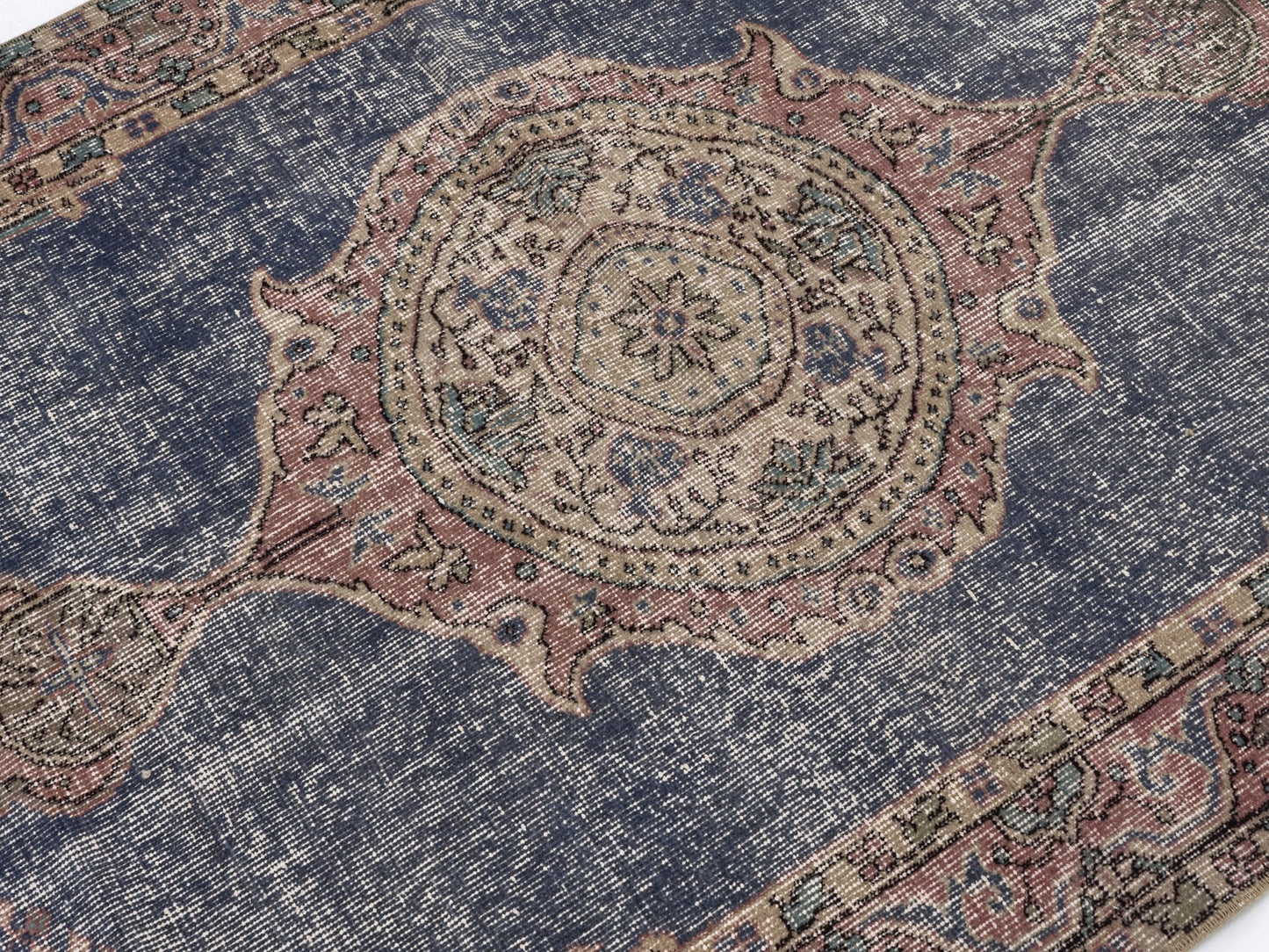 Navy Blue Turkish Rug, 4x6 Rug, Vintage Oushak rug , Anatolian Rug ,Turkish rug 4x6, Handmade rug , Bedroom rug, Floral Rug, 8708