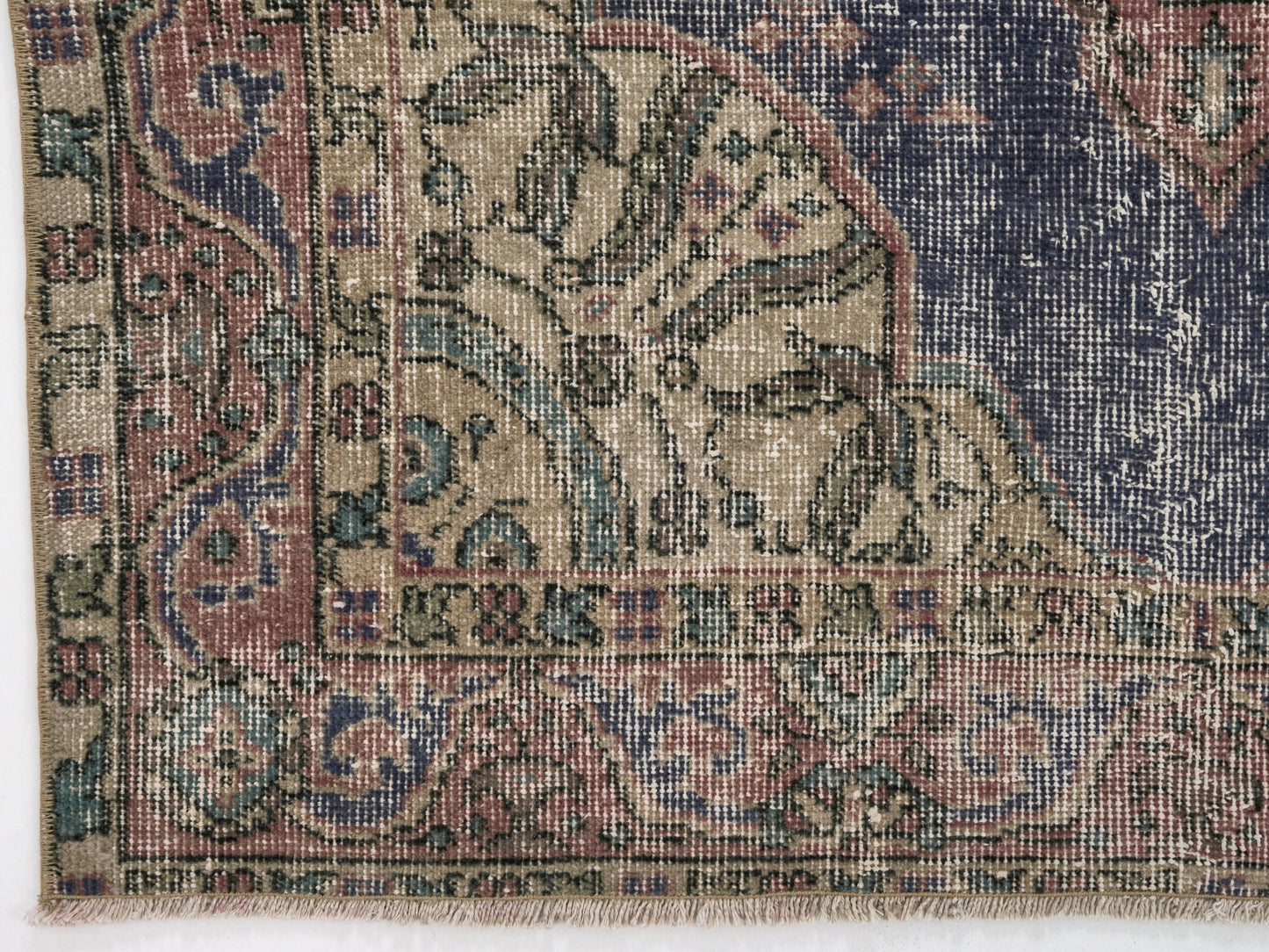 Navy Blue Turkish Rug, 4x6 Rug, Vintage Oushak rug , Anatolian Rug ,Turkish rug 4x6, Handmade rug , Bedroom rug, Floral Rug, 8708