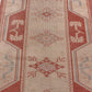 Turkish Rug Orange Beige 3x9, Hallway Kitchen Rug, Carpet Runner, Turkish Vintage Oushak Runner, Boho, 6131