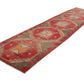 Turkish Vintage Oushak Runner Rug, 3x12 Rug Runner, Carpet Runner, Mid Century rug, Boho Rug, Shabby Chic,5955