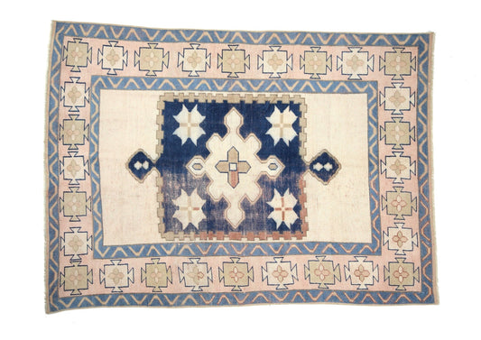 5x7 Rug Turkish, Oushak rug, Vintage rug, Muted rug, Pastel rug, Carpet rug, Vintage Oushak Turkish carpet, Coastal decor, Bedroom 6145