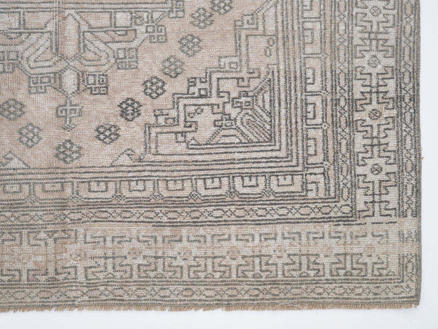 Vintage Handmade Rug, Turkish Oushak Area Rug, Neutral Floor Rug, Primitive Rug, Office Rug, Rug 4x7, Carpet Rug, Turkish Carpet, 12380