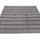 Vintage Handmade Kilim Rug, Turkish Faded Kilim Rug, Area Striped Kilim Rug, Neutral Rug, Gray Rug, Living Room Rug, Kilim Rug 6x7, 12198