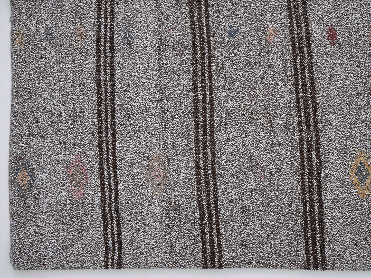 Vintage Handmade Kilim Rug, Turkish Faded Kilim Rug, Area Striped Kilim Rug, Neutral Rug, Gray Rug, Living Room Rug, Kilim Rug 6x7, 12198