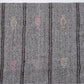 Turkish Handmade Kilim Rug, Vintage Black Striped Kilim Rug, Area Flat Weave Kilim Rug,Neutral Antique Rug, Gray Rug, Kilim Rug 6x7, 12203