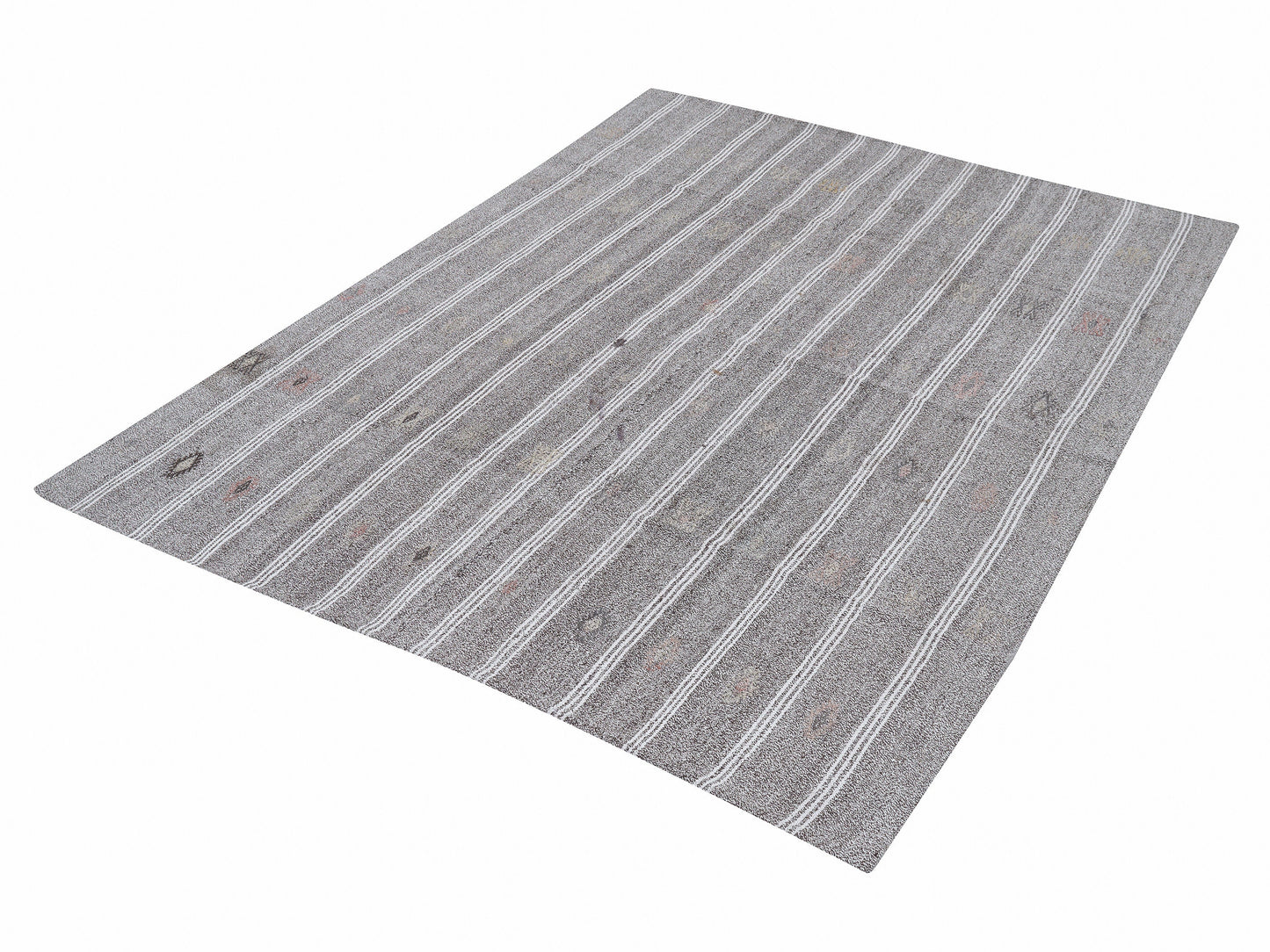 Vintage Kilim Rug, Turkish Kilim Rug, Area Kilim Rug, Handmade Kilim Rug, Living Room Rug, Gray Rug, Neutral Rug, Kilim Rug 6x8, 12208