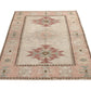 Muted Oushak Rug, Vintage Rug, Beige Rug, Area rug 4x5 , Small Carpet rug, Turkish Neutral rug, Handmade rug, Pastel rug, Oushak Carpet,9056