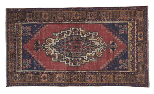 Vintage Rug, Turkish Rug, Oushak Rug, Anatolia Rug, Area Rug, Bohemian decor, Orient Rug, Handmade rug, 4x7 Rug, Wool Rug, 8919