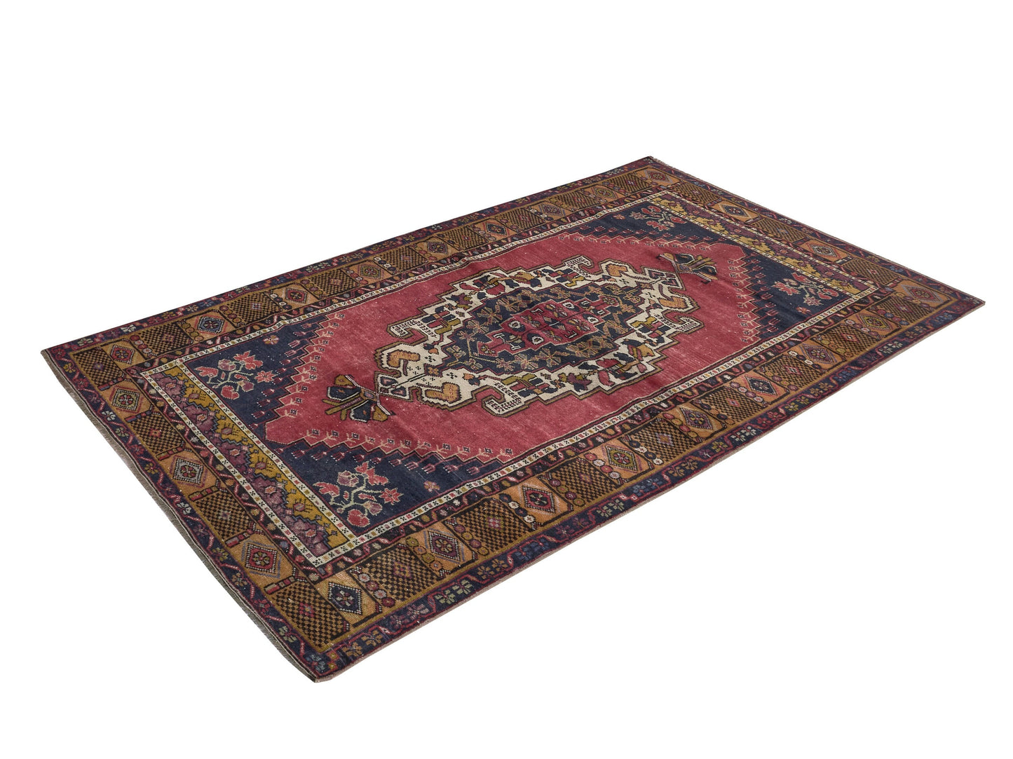 Vintage Rug, Turkish Rug, Oushak Rug, Anatolia Rug, Area Rug, Bohemian decor, Orient Rug, Handmade rug, 4x7 Rug, Wool Rug, 8919