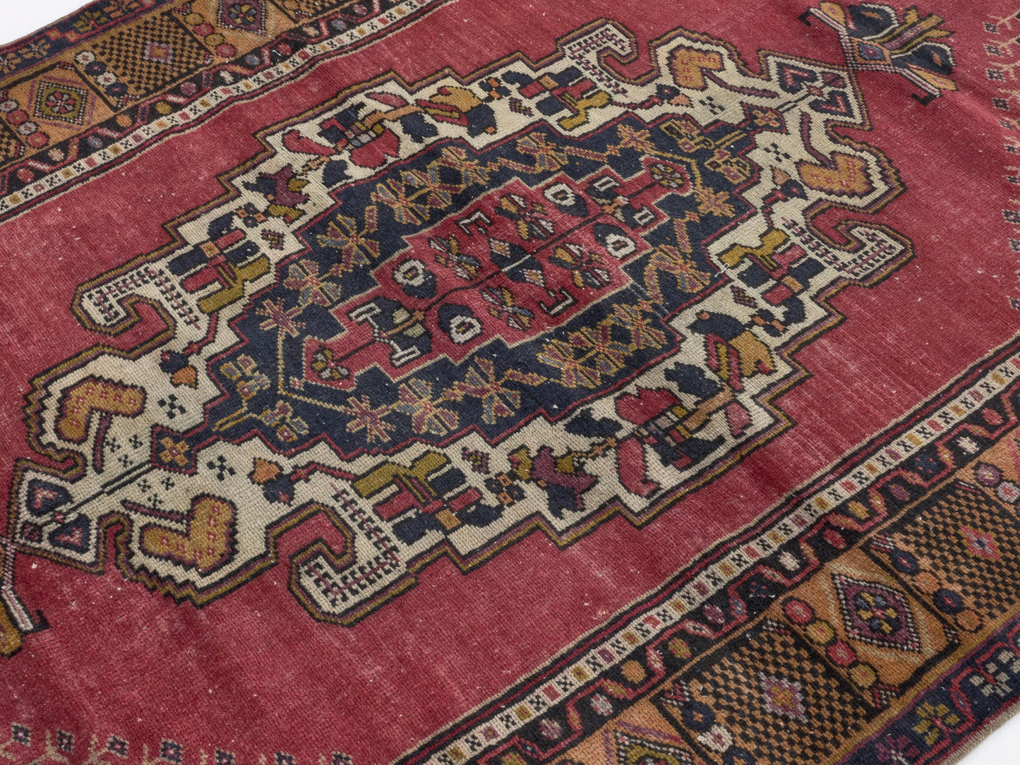 Vintage Rug, Turkish Rug, Oushak Rug, Anatolia Rug, Area Rug, Bohemian decor, Orient Rug, Handmade rug, 4x7 Rug, Wool Rug, 8919