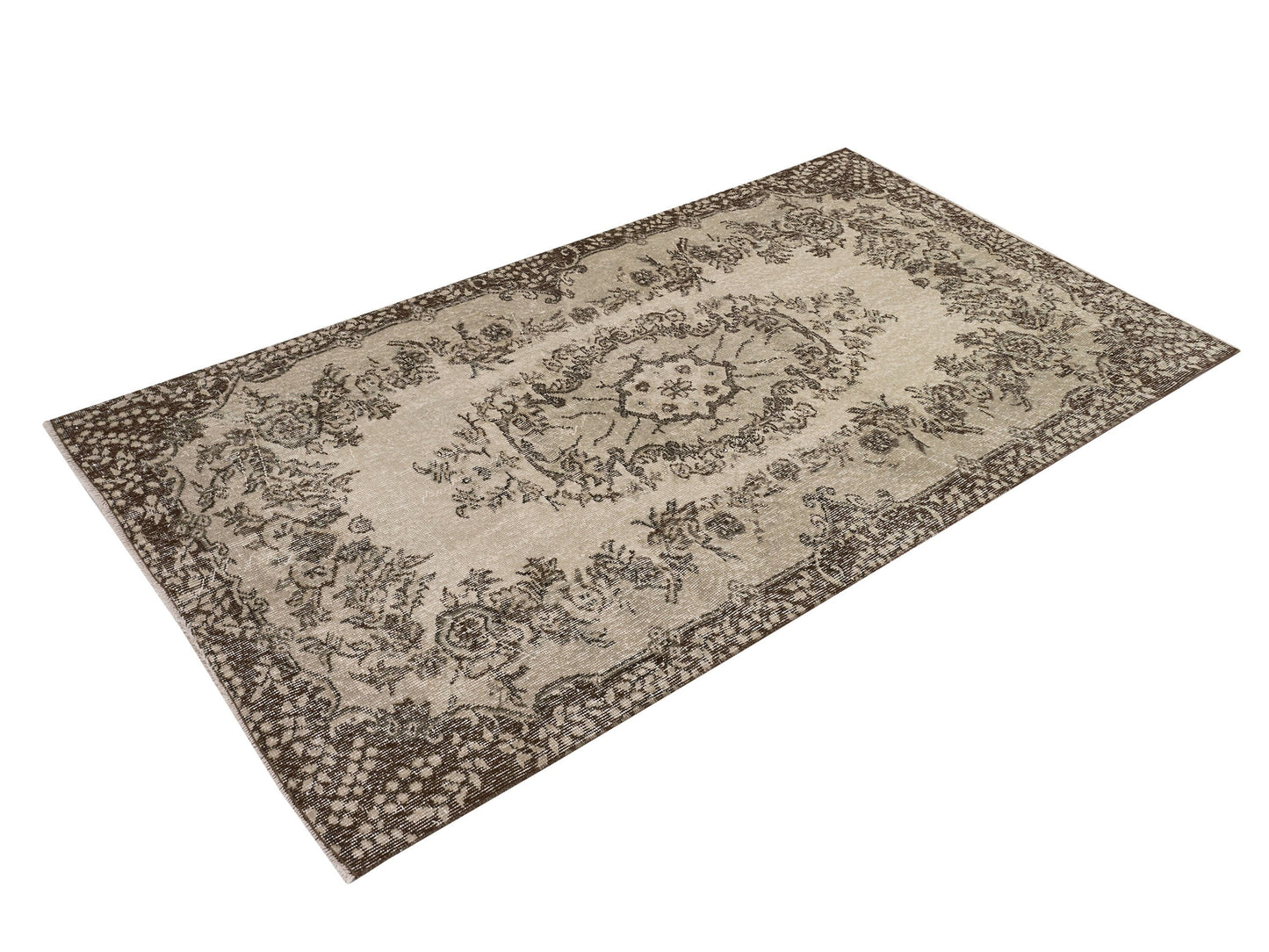 4x7 Small Oushak rug, Vintage Turkish Rug, Carpet rug, Area rug, Farmhouse decor, Bedroom rug, One of a kind rug, Unique rug,Floral rug,9663
