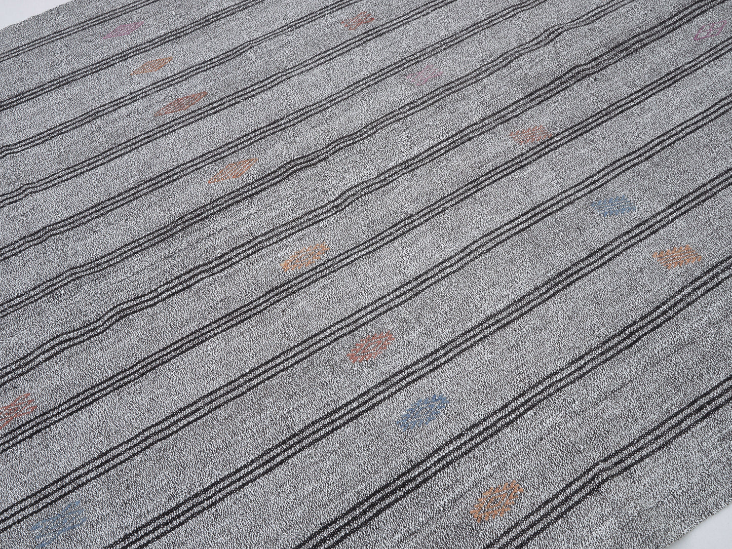 Vintage Handmade Kilim Rug, Turkish Faded Kilim Rug, Area Unique Kilim Rug, Gray Rug, Living Room Rug, Rug Kilim, Kilim Rug 6x8, 12213