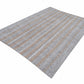 Handmade Area Kilim Rug, Turkish Antique Kilim Rug, Vintage Faded Kilim Rug, Coastal Decor, Gray Rug, Bedroom Rug, Kilim Rug 7x9, 12218