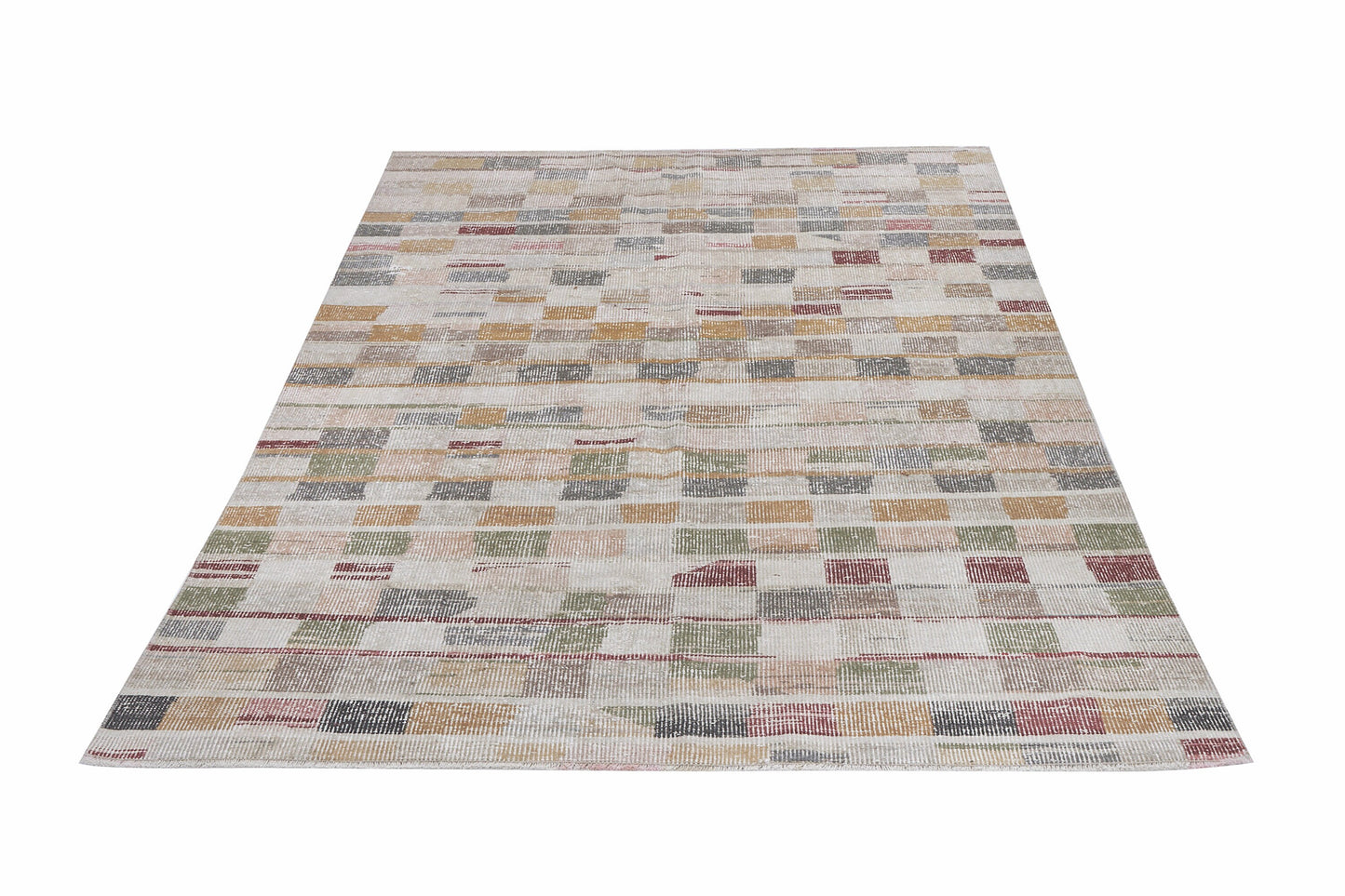 Oushak Area Rug, Turkish Vintage Handmade Rug, Neutral Floor Rug, Carpet Rug, Office Rug, Anatolia Rug, Rug 5x7, Turkish Carpet, 12374