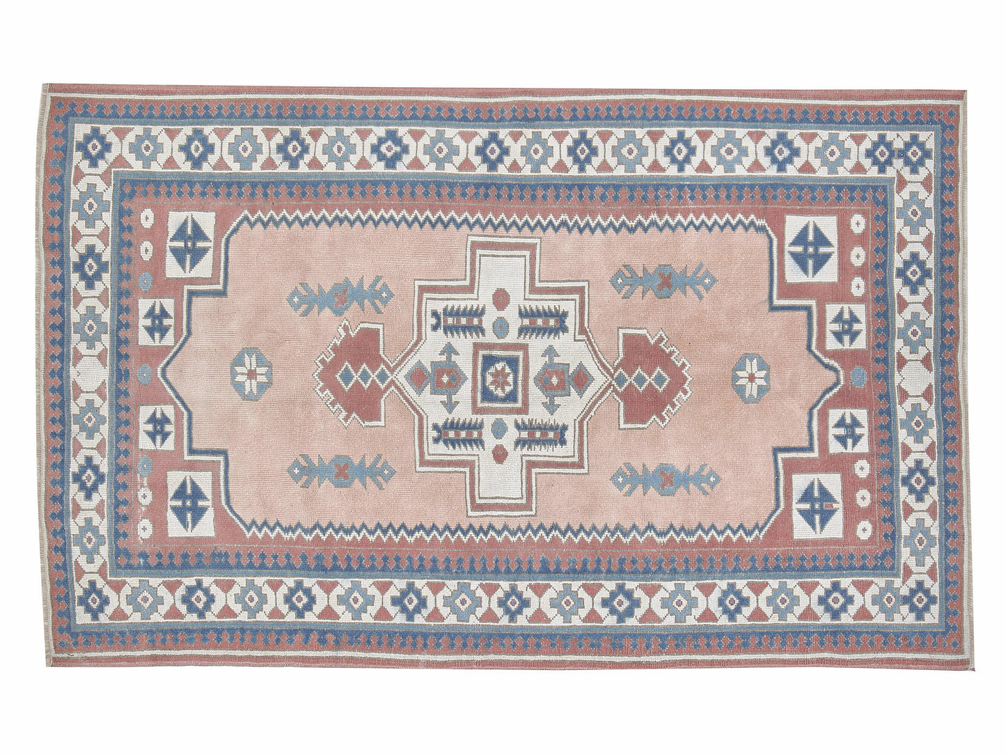 Vintage Oushak Rug, Turkish Handmade Eclectic Rug, Neutral Floor Rug,Area Rug, Bohemian Rug, Vintage Carpet, Living Room Rug, Rug 4x6, 12368
