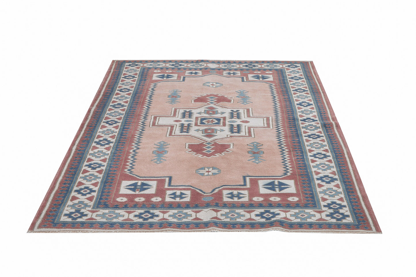 Vintage Oushak Rug, Turkish Handmade Eclectic Rug, Neutral Floor Rug,Area Rug, Bohemian Rug, Vintage Carpet, Living Room Rug, Rug 4x6, 12368