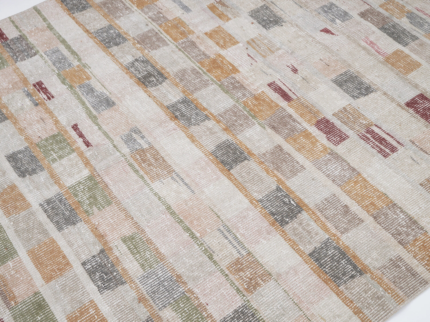 Oushak Area Rug, Turkish Vintage Handmade Rug, Neutral Floor Rug, Carpet Rug, Office Rug, Anatolia Rug, Rug 5x7, Turkish Carpet, 12374
