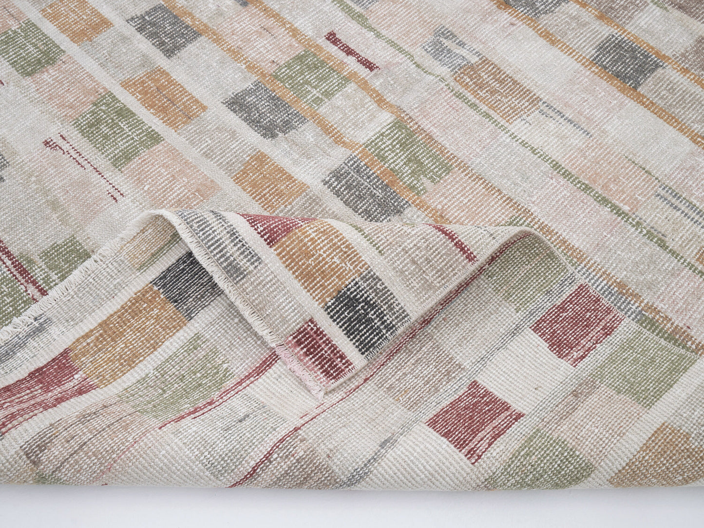 Oushak Area Rug, Turkish Vintage Handmade Rug, Neutral Floor Rug, Carpet Rug, Office Rug, Anatolia Rug, Rug 5x7, Turkish Carpet, 12374