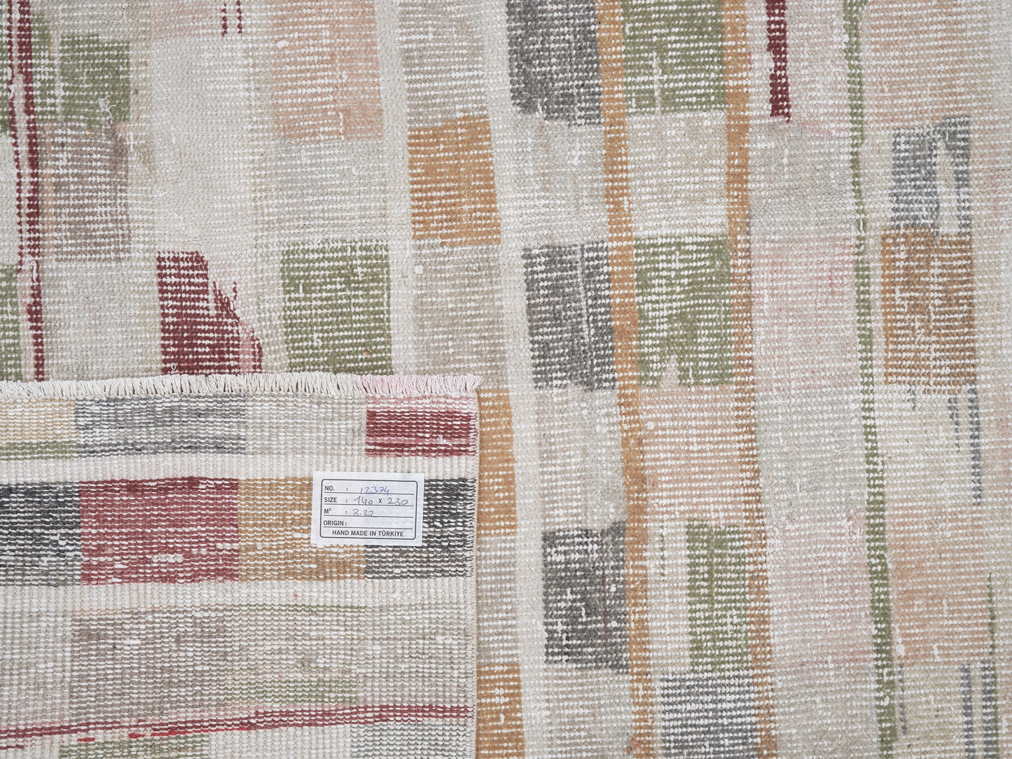 Oushak Area Rug, Turkish Vintage Handmade Rug, Neutral Floor Rug, Carpet Rug, Office Rug, Anatolia Rug, Rug 5x7, Turkish Carpet, 12374