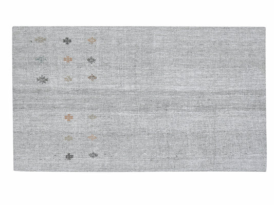 Vintage Handmade Kilim Rug, Turkish Unique Kilim Rug, Area Muted Kilim Rug, Gray Rug, Bedroom Rug, Kilim Rug 5x8, Coastal Decor, 12170